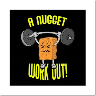 A CHICKEN NUGGET AT THE GYM!  A TRULY UNIQUE MEME GIFT IDEA! Posters and Art